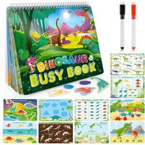 Montessori Toys for Toddlers,Newest Dinosaur Themes Busy Book for Kids Toys Ages